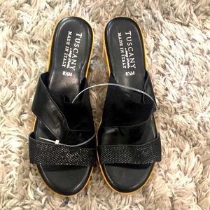 Tuscany by Easy Street black sandal made in Italy size 81/2 M